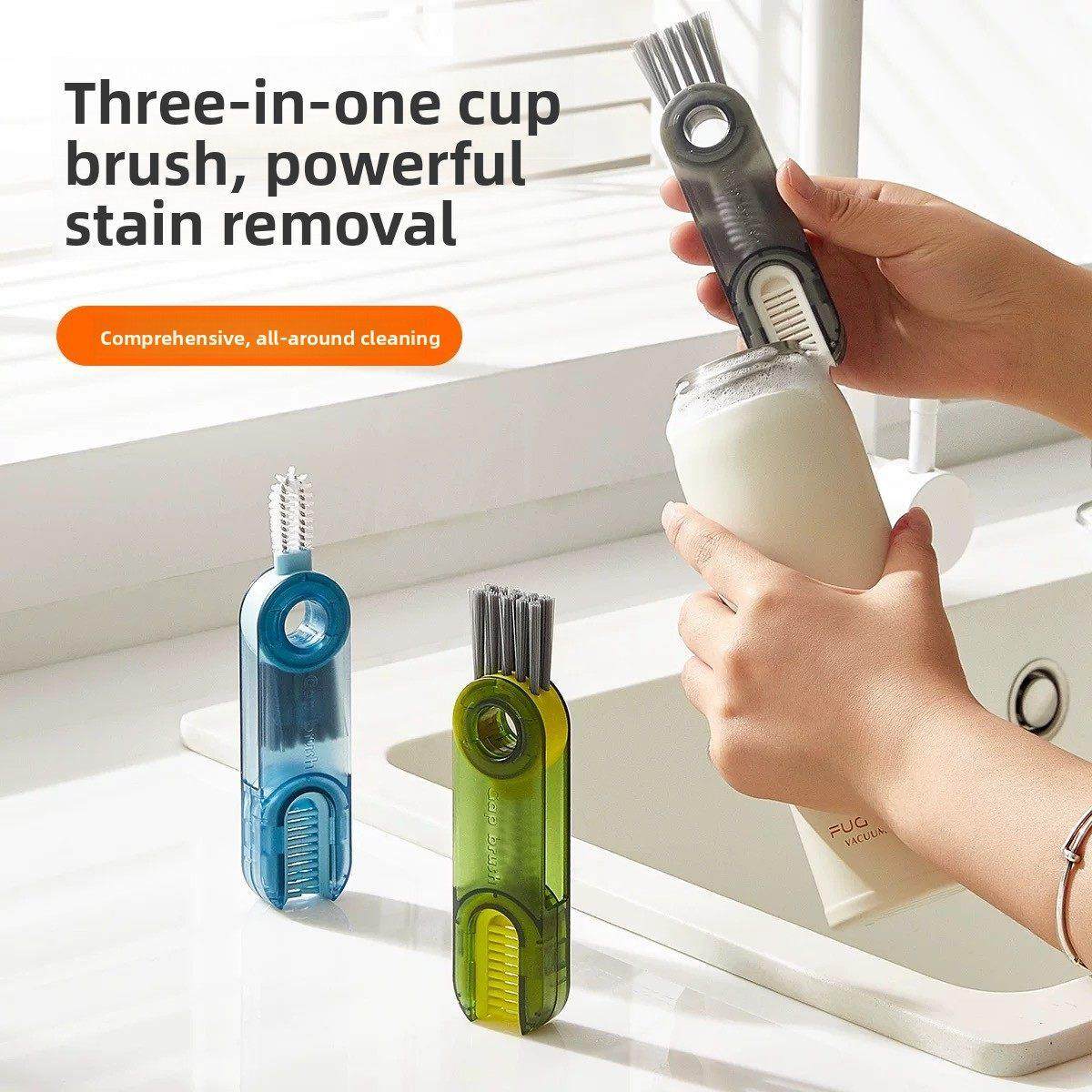 三合一杯盖刷，多功能便携瓶刷，清洁刷，保温水杯口刷，水杯清洁,家庭/个人清洁工具,厨房用刷,淘宝优惠券,粉丝福利购,淘宝优惠卷