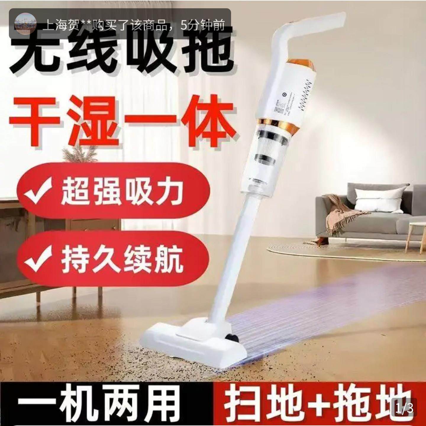 皓丰海多功能吸尘器德国大吸力家用车用干湿两用无线吸拖扫一体机