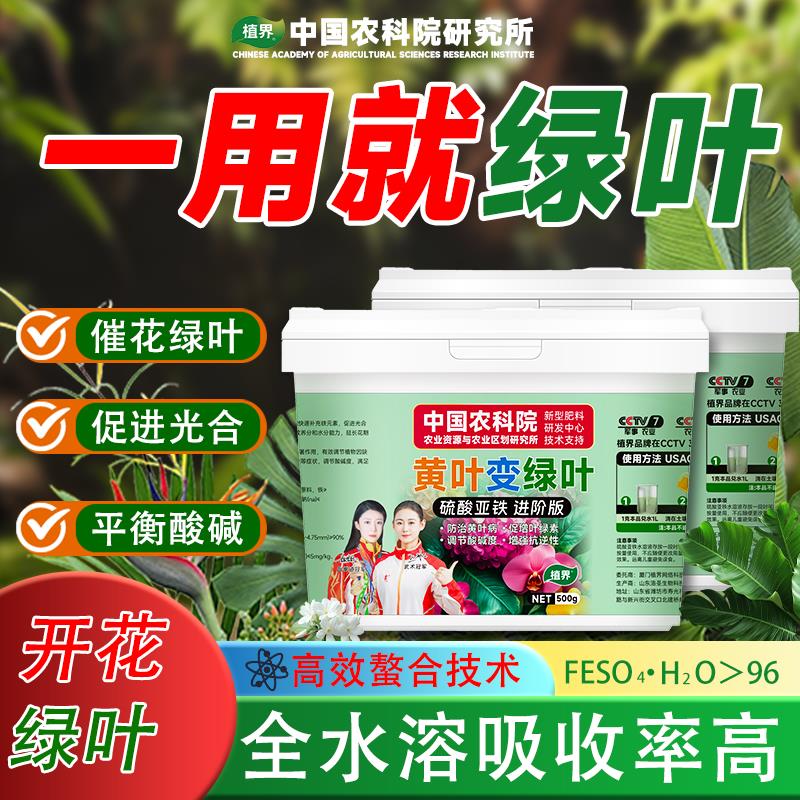植界硫酸亚铁花肥料花卉植物用酸性茉莉花绣球栀子花桂花树专用肥