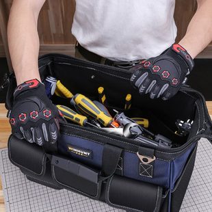 常胜客多功能手提工具包结实耐用电工专用帆布加厚木工工具袋维修