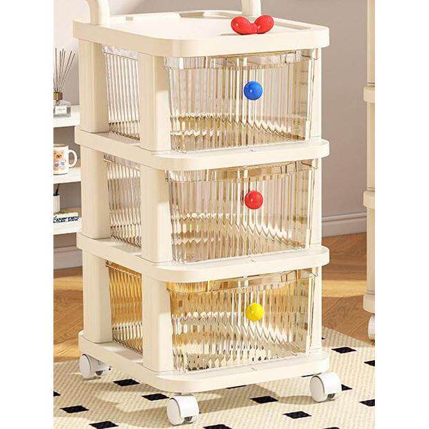 德国手推车储物架落地式抽屉式零食架多层婴儿收纳玩具杂物收纳柜