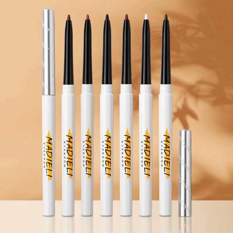 眼线 线胶笔女极细防水不晕染持久白色眼线 线笔棕色卧蚕初学者正
