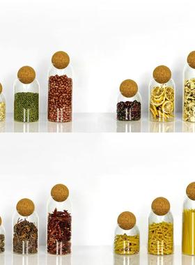 样板间厨房摆件装饰收纳罐储物罐玻璃罐样板房软装搭配饰品意式