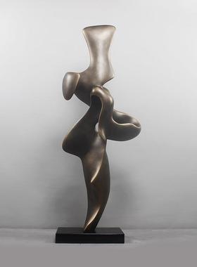 雕塑摆饰抽象艺术摆设现代软装饰品玻璃钢家居售楼处客厅摆件落地