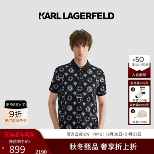 桑蚕丝 新款 老钱风短袖 POLO衫 KARL 老佛爷男装 LAGERFELD夏季