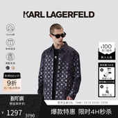 LAGERFELD 男士 100%棉 新款 外套 商务休闲印花夹克2025秋季 KARL