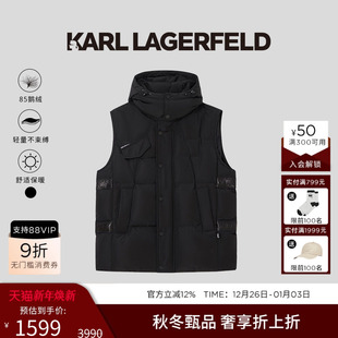 羽绒夹克男装 KARL 无袖 85%鹅绒 LAGERFELD卡尔拉格斐秋冬新款