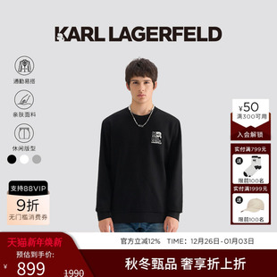 LAGERFELD 卡尔拉格斐老佛爷男装 棉 新品 圆领卫衣25秋季 KARL