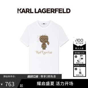 【热卖短袖T恤】KARL LAGERFELD卡尔拉格斐时尚休闲短袖T恤老佛爷