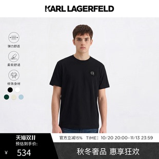 【热卖甄选】KARL LAGERFELD夏季商务休闲通勤短袖T恤老佛爷男装