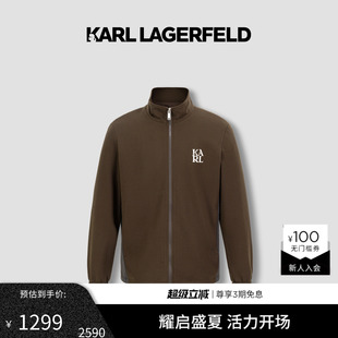 KARL 新品 老佛爷男装 潮 LAGERFELD拉链立领商务休闲夹克外套25秋季