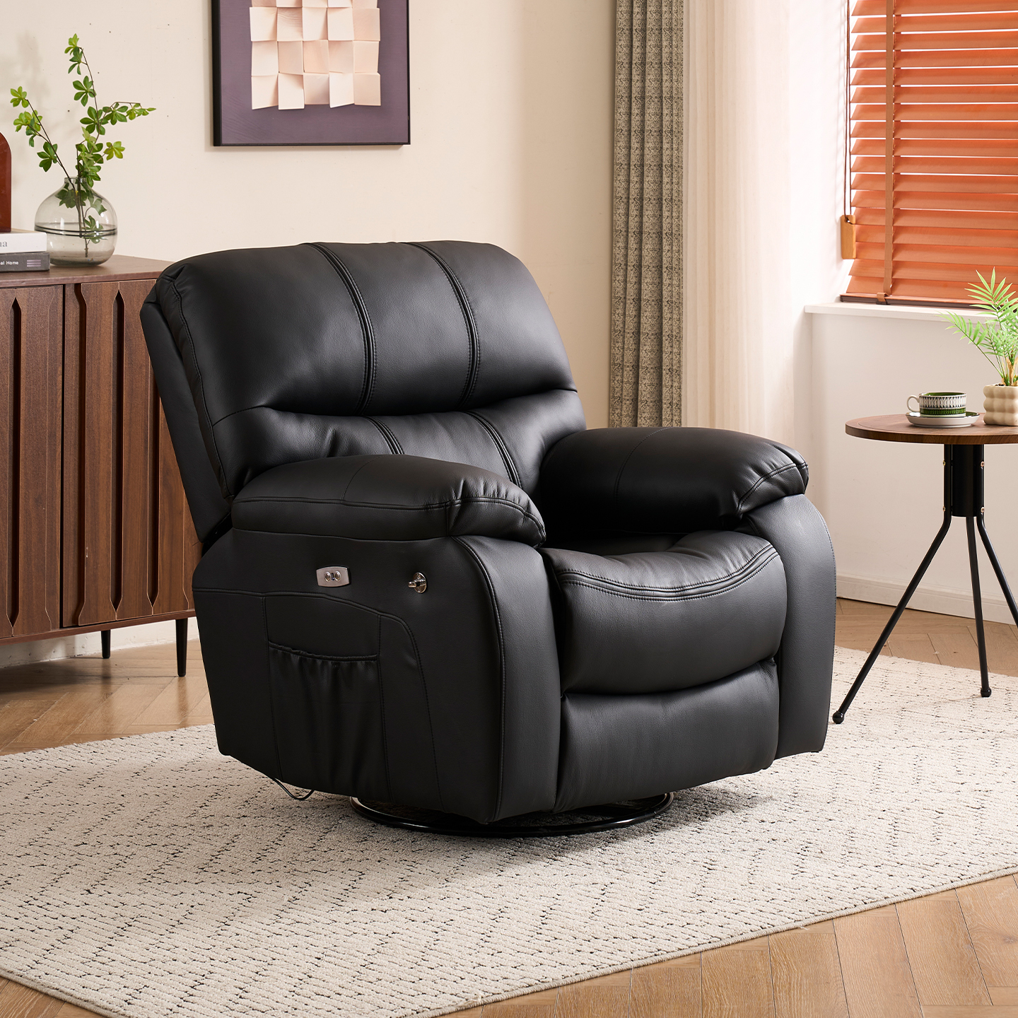 头等太空舱单人沙发电动客厅家用摇摇椅多功能真皮按摩椅懒人沙发