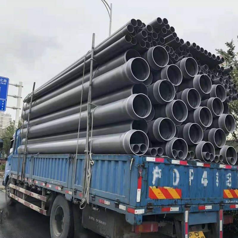 聚乙烯HDPE给水排水管实壁管PE排污管聚乙烯管污水排放管黑色