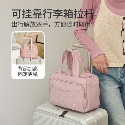 阿季新款化妆包女士大容量手提分区收纳包旅行出差干湿分离洗漱包