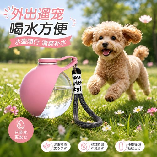 狗狗外出便携折叠球形饮水壶