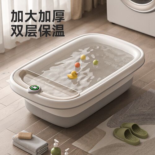 大号婴儿洗澡盆宝宝浴盆儿童大号洗澡桶新生幼儿非折叠可坐沐浴盆