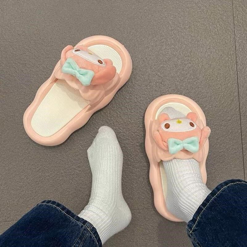 玉桂狗拖鞋可爱女学生宿舍防滑防臭厚底凉鞋踩屎感可外穿卡通凉拖