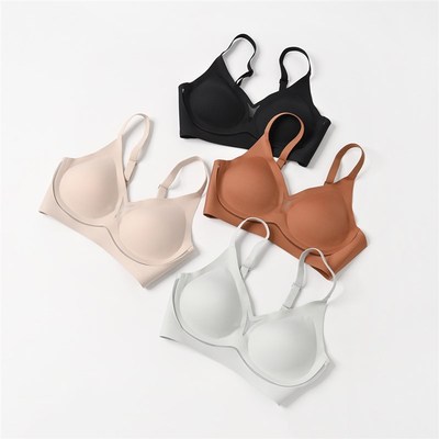 84231 女士网纱镂空果冻文胸 无钢圈胸罩 薄款无痕聚拢内衣