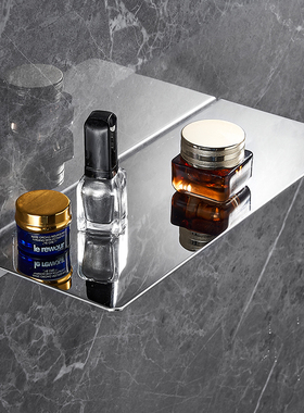 浴室淋浴房置物架304不锈钢卫生间收纳架镜前一字搁板免打孔