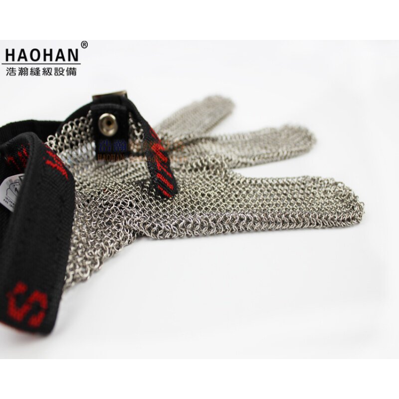 电剪防护手套服装厂皮革裁剪防护用钢丝手套三指M型验厂