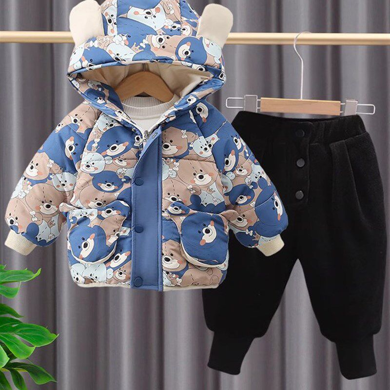 男童棉衣套装冬季m加厚郊游2童衣婴儿棉衣1岁婴儿冬衣棉衣