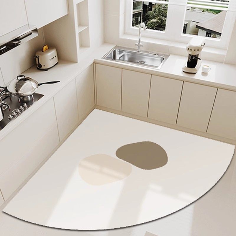 厨房地垫扇形防滑防油吸水垫门口耐脏脚垫防水家用免洗可擦地毯,居家布艺,厨房地垫,淘宝优惠券,粉丝福利购,淘宝优惠卷