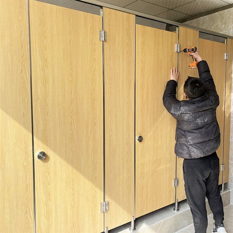 定制公共卫生间隔断板学校洗手间铝蜂窝抗倍特防水隔板厕所隔断门