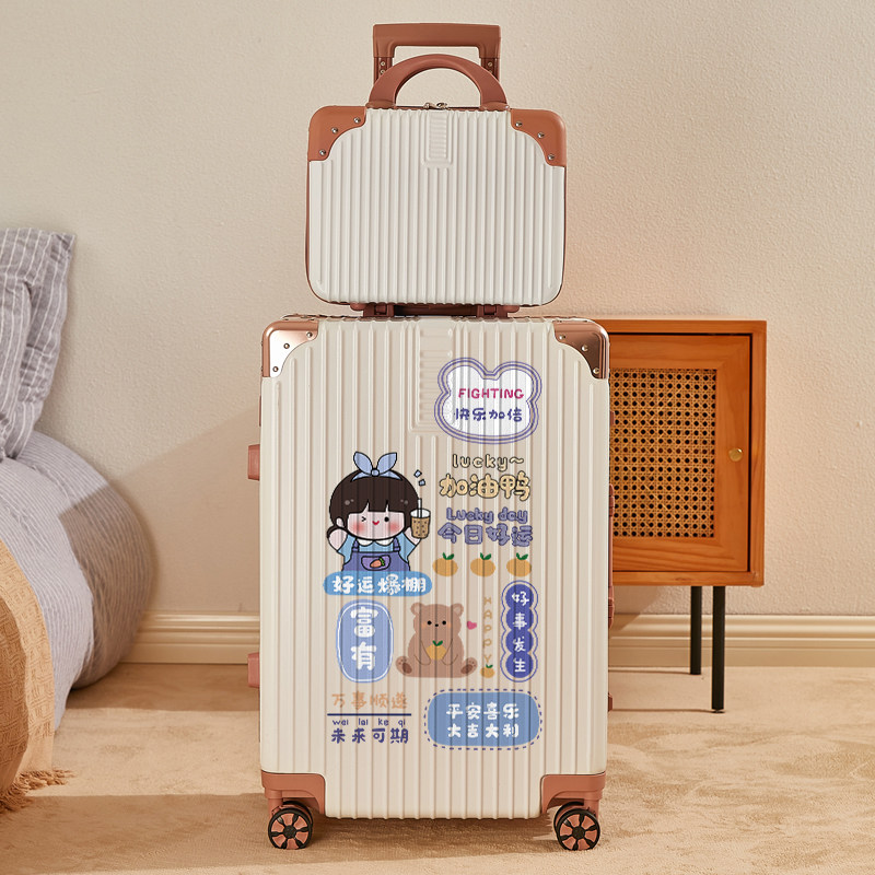 行李箱女卡通旅行密码箱20寸大容量学生拉杆箱24结实耐用皮箱子男,箱包皮具/热销女包/男包,旅行箱,淘宝优惠券,粉丝福利购,淘宝优惠卷