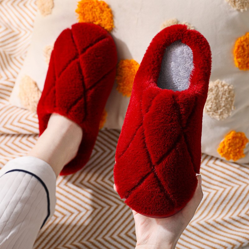 秋冬季棉拖鞋女保暖大码室内家用毛绒棉拖情侣地板棉拖男居家月子