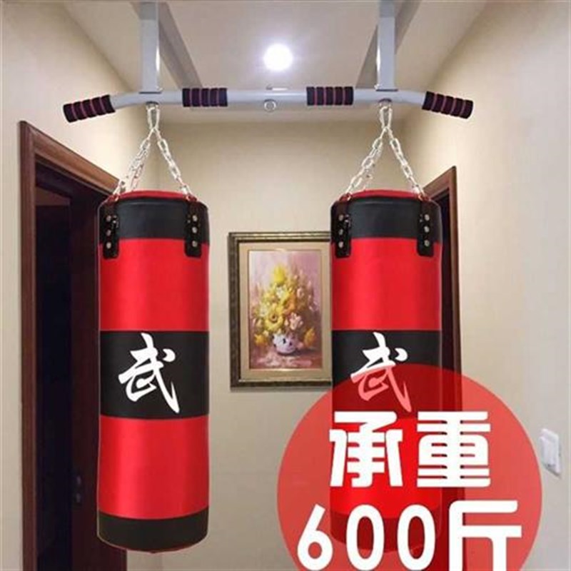 引体向上器家用单杠室内挂墙上加厚打孔吊杆悬挂顶装固定健身单杆