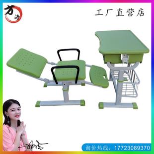 手摇升降中小学生午休课桌椅学校可折叠午睡椅可平躺儿童学习桌椅
