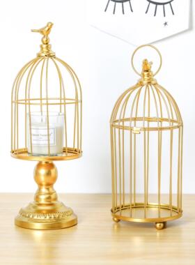 北欧风轻奢铁艺烛台婚庆花艺套装摆台客厅创意装饰庭院户外摆件