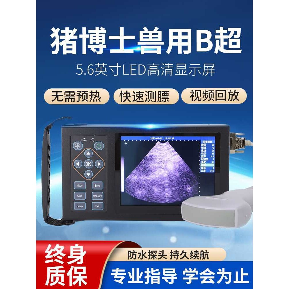 猪兽用b超机母猪排卵测定仪器犬检测怀孕B超便携彩色羊用超