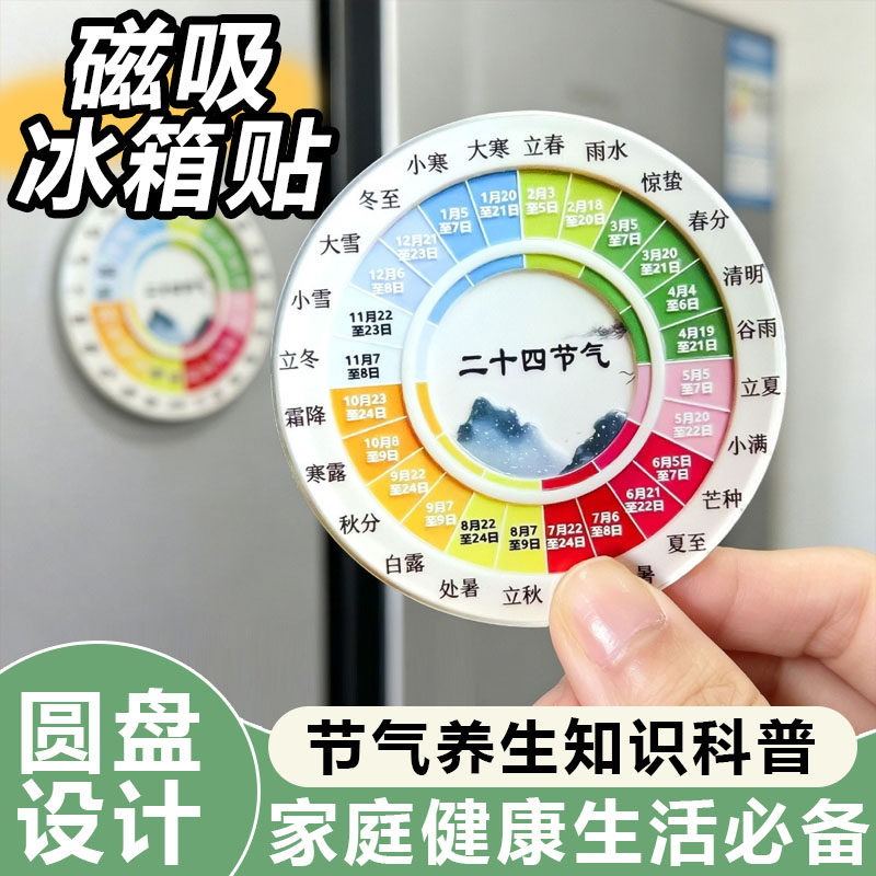 二十四节气亚克力强磁冰箱贴科普
