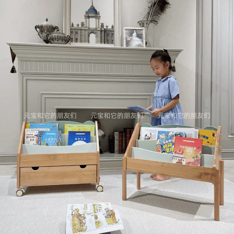 实木儿童书架落地木质柜幼儿学习收纳置物架宝宝绘本桌面卡通书柜,住宅家具,儿童书柜,淘宝优惠券,粉丝福利购,淘宝优惠卷