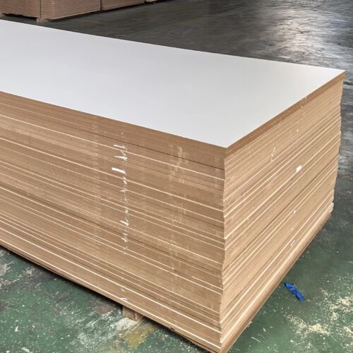 密度板双面免漆板装饰办公家具板橱柜展示柜板货架双面板12mm白色