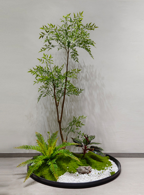 仿真绿色植物假植物楼梯阳台玄关造景围栏挡边条装饰底座