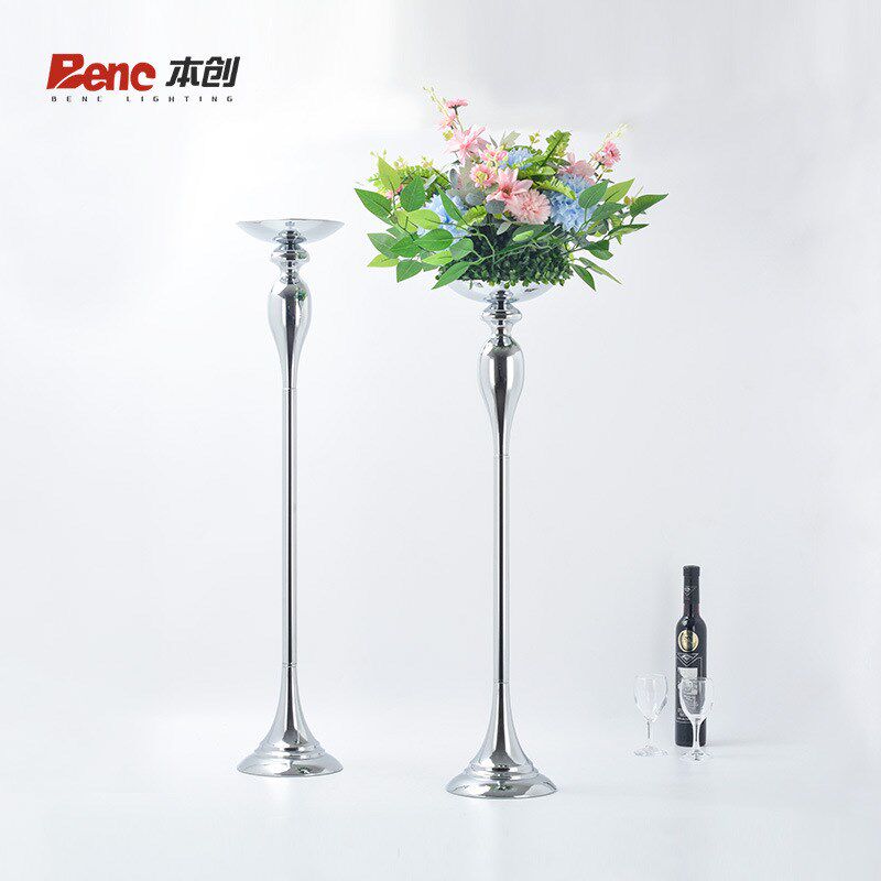 婚庆道具路引金色铬色欧式主桌花架花器铁艺架子花瓶摆设花器路引