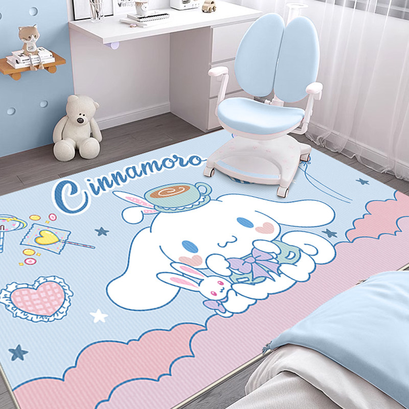 儿童房椅子地垫电脑椅滑轮转椅书B桌学习椅阅读区卡通书房地毯卧