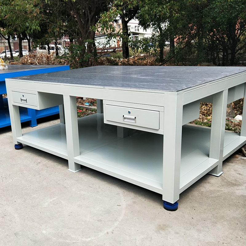 钰泉 重型钳工钢板模具工作台 不锈钢铁架维修台钳焊工抽屉式桌子
