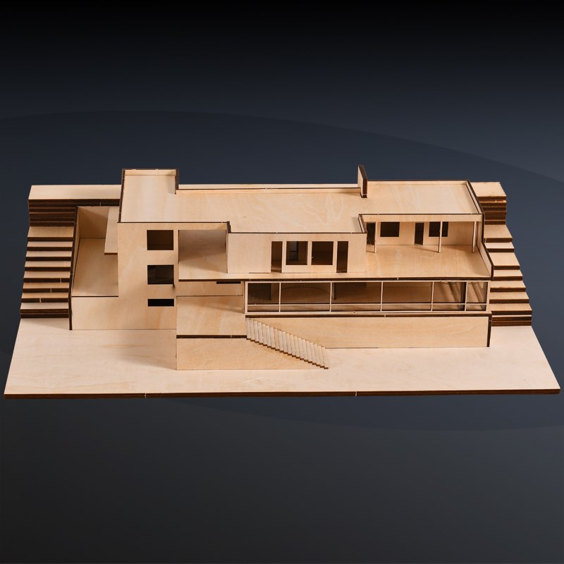 DIY手工沙盘模型建筑材料密斯吐根哈特建筑模型别墅小屋子拼装定