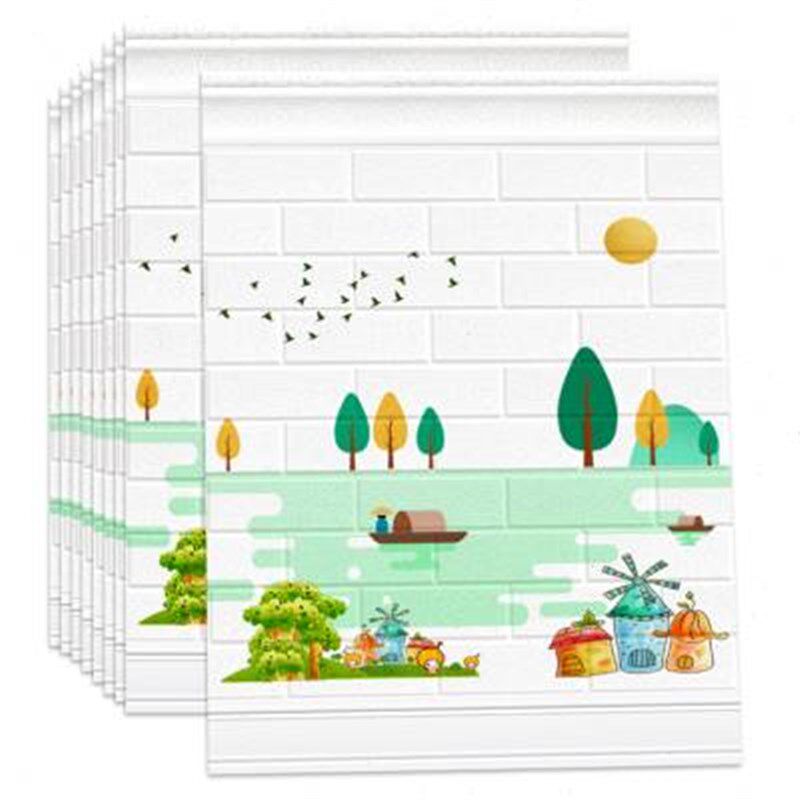 自粘儿童房墙纸客厅卧室卡通墙裙幼儿园装饰墙围防水防潮防撞墙贴