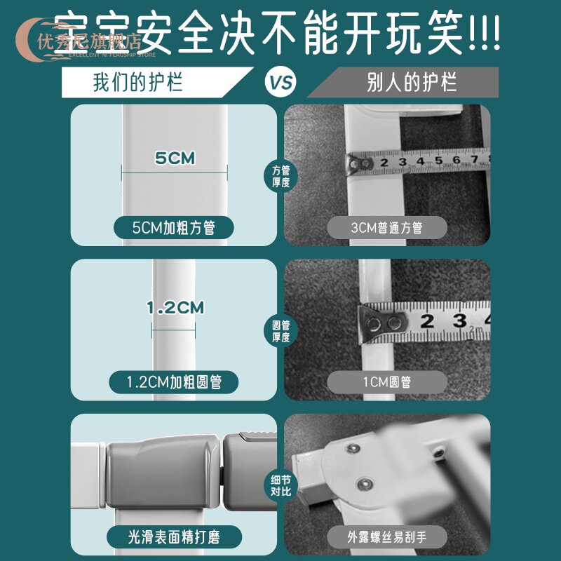 楼梯口护栏儿童安全门围栏宝宝门栏防护栏宠物栅栏门口拦婴儿栏杆