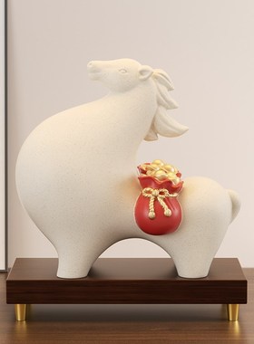 客厅旺宅马上有钱摆件新家酒柜装饰工艺品办公室高档乔迁开业礼物