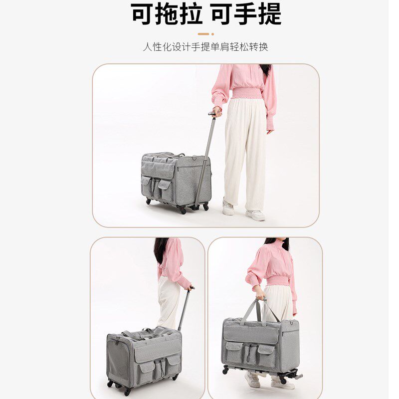 狗狗拉杆包宠物推车两只猫咪外出便携旅行可折叠拆卸加大号装40斤