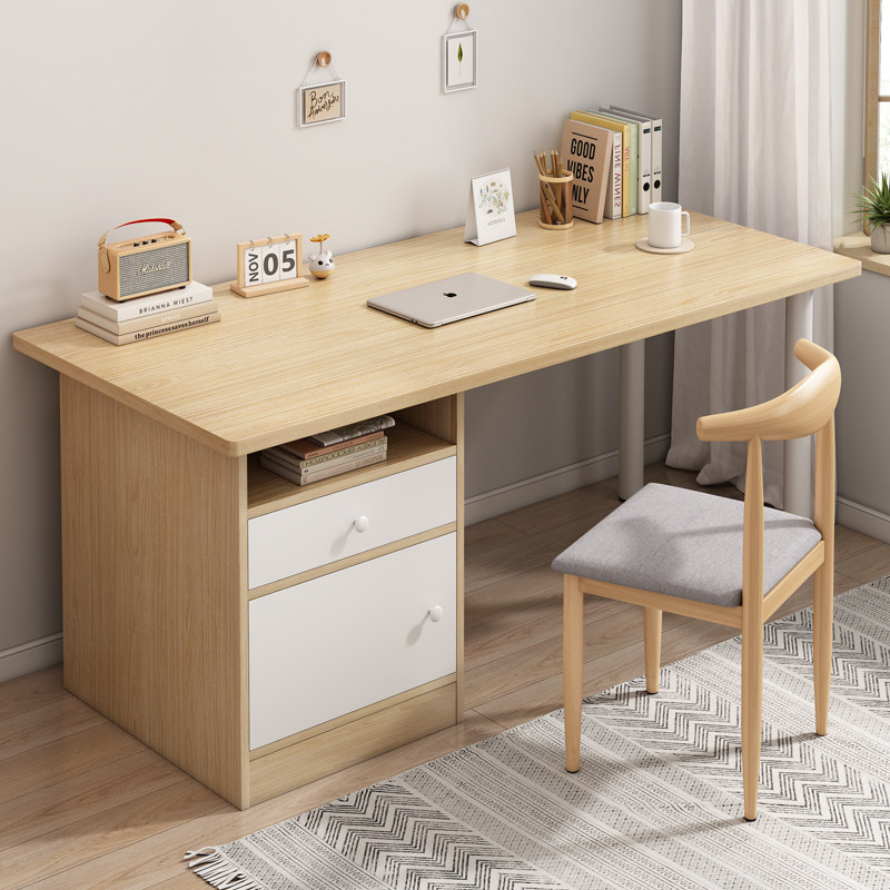 电脑桌台式家g用学生书桌简约带抽屉办公桌子卧室学习桌简易写字
