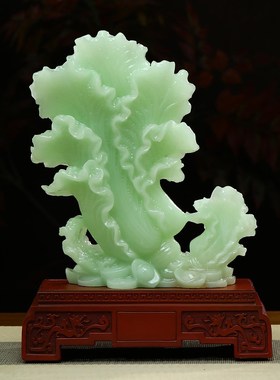 百财聚来白菜摆件招财客厅玄关办公室装饰品乔迁新居开业礼物