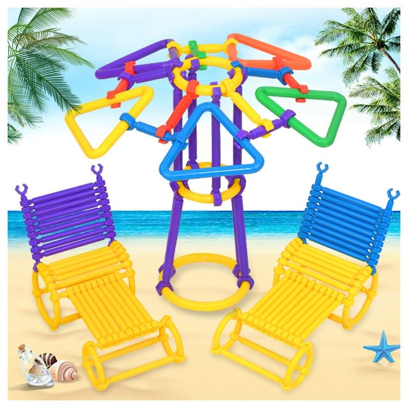 百变儿童聪明魔术棒积木塑料拼插幼儿园3-6-7-8周岁男孩女孩玩具