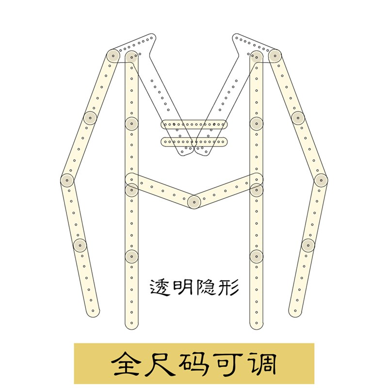 亚克力透明衣架场景m图拍摄道具挂拍衣架服装拍摄拍照专用隐形衣