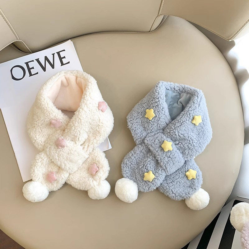 卡通星星软糯毛绒儿童围巾男女冬季加厚脖套宝宝小孩护颈保暖围脖,童装/婴儿装/亲子装,围巾,淘宝优惠券,粉丝福利购,淘宝优惠卷